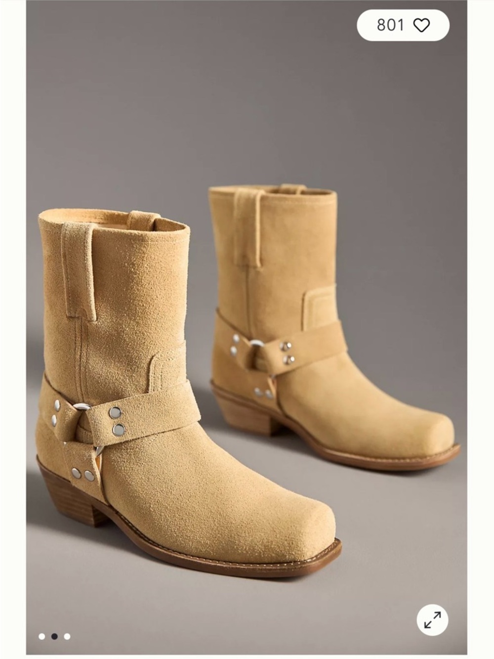 Jeffrey Campbell Waylon-Lo Square-Toe Western Ankle Boots
